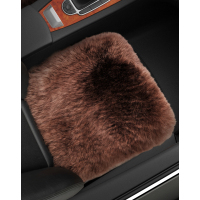 恒源祥纯羊毛汽车座垫皮毛一体方垫长毛绒免绑单个前排汽车坐垫沙发办公室椅垫