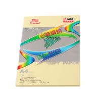 金旗舰A4彩色复印纸 80G 打印纸儿童手工折纸DIY彩纸 彩色折纸剪纸 APP金光集团 淡黄色 100张/包