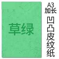封面纸凹凸草绿色皮纹纸 云彩纸 胶装封面纸100张 凹凸皮纹 A3++230g(460*297mm)