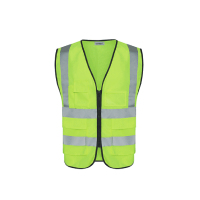 反光马甲 涤长丝双口袋反光背心马甲(100件起订)(MY) 随机 随机