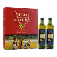 茱莉亚 西班牙原装原瓶进口特级初榨橄榄油礼盒装 750ml*2