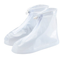 雨鞋套一次性雨靴套 雨鞋套防水雨天防雨鞋套加厚防滑耐磨底雨靴套 （50双起订）(MY) 白色