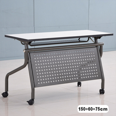 【晋美升】侧翻会议桌 移动培训桌椅 自由组合课桌椅 折叠办公桌 1500*600*750mm