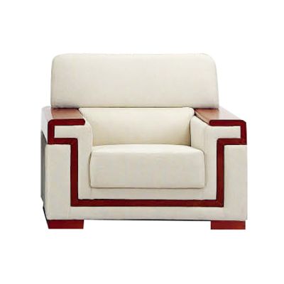 匡大办公沙发 洽谈接待商务沙发组合 简约现代沙发 白色西皮办公沙发JC855 单人沙发