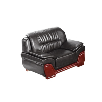 富和美皮艺沙发办公沙发接待会客办公室家具办公沙发59单人位沙发