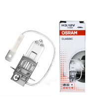 欧司朗OSRAM汽车大灯灯泡H3近光灯远光雾灯灯泡卤素灯泡原车替换型高亮前大灯12V55W单支装