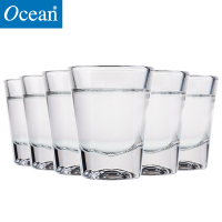 Ocean进口无铅玻璃透明加厚烈酒杯家用白酒一口杯60ML 6只