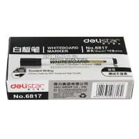 得力(deli) 6817白板笔水性可擦 白板笔展示板笔 10支/盒