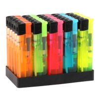 50支装透明一次性打火机塑料 电子防风打火机