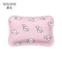 SOLOVE素乐line联名热水袋充电式防爆毛绒萌萌可爱女暖手暖宝宝电暖宝敷肚子暖水袋R1可妮兔(豪华款)