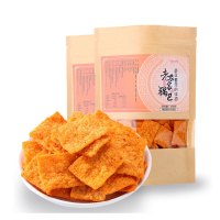 味滋源 老农家大米手工锅巴麻辣味130g*3袋 装膨化小吃休闲零食品