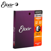 ELIXIR伊利克斯吉他弦 民谣琴弦套弦木吉它黄铜适中覆膜11052 12-53