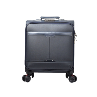 [规格:黑色 D801# 18寸 ]拉杆箱 内置电脑布箱 弹簧减震轮 旅行拉杆箱 凯威