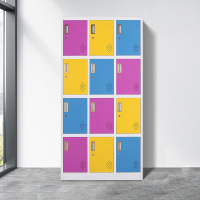 [晋美升]彩色更衣柜 彩色十二门 铁皮柜 员工储物柜 带锁 900*450*1850mm