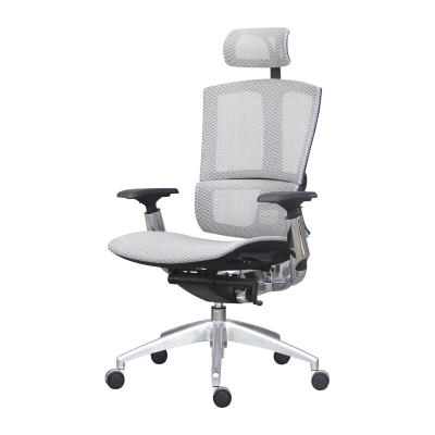 卓澳(ZHUOAO)电脑办公椅人体工学老板椅家用升降多功能总裁网布椅-灰网HS888