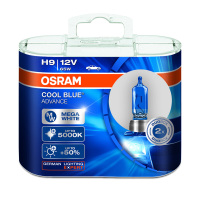 欧司朗OSRAM炫蓝汽车大灯灯泡H9远光灯近光灯雾灯卤素灯泡原车替换前大灯12V65W对装CBA