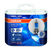 欧司朗OSRAM炫蓝汽车大灯灯泡HB4(9006)远光灯近光灯雾灯卤素灯泡原车替换前大灯12V51W对装CBA