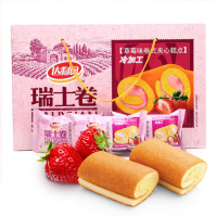 达利园 瑞士卷 草莓味 零食面包饼干蛋糕 720g
