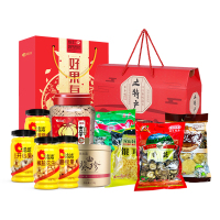 山珍野味畲乡特产 银耳120g 木耳118g 猴头菇118g 香菇110g 洽洽坚果礼 送礼 礼盒装