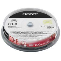 索尼(SONY)CD-R光盘/刻录盘 48速700MB 桶装10片