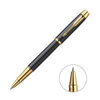 派克(PARKER) IM系列 纯黑丽雅金夹宝珠笔