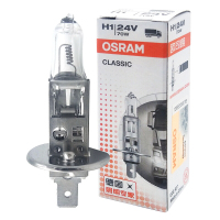 欧司朗OSRAM汽车大灯卡车灯泡H1近光灯远光灯雾灯卤素灯泡原车替换型高亮前大灯24V70W单支装