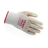 登升 #829 十三针尼龙白PVC浸胶手套耐油耐酸碱耐磨劳保 均码 24双装