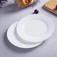 iTeaQ 白色创意家用陶瓷菜盘碟子酒店西餐餐具平盘白瓷盘西餐盘 直径35cm