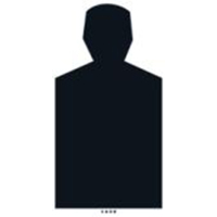 靶纸 训练专用 军训彩印 射击打靶纸 80克半身靶 (不带环黑色)500张/包