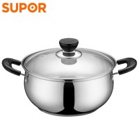 苏泊尔(SUPOR)汤锅304不锈钢 复底汤锅 20cm 明火电磁炉通用ST20H3DJ点睛