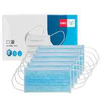 得力19380DJ点睛一次性口罩(蓝)(50只/盒) 2盒装