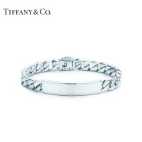 TIFFANY&CO.蒂芙尼 男女通用925银宽型链条手镯手链