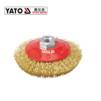 易尔拓(YATO) YT-4761打磨机打磨轮无杆清洁打磨除锈抛光角磨机钢丝铁丝钢丝轮直径100mm M14mm螺栓