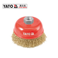 易尔拓(YATO) YT-4766打磨机打磨轮无杆清洁打磨除锈抛光角磨机钢丝铁丝钢丝轮直径100mm M14mm螺栓