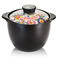 砂龙(CERAGON)砂锅 LY0053A-50G 5升 秘密花园系列圆形粥汤锅陶瓷煲煲汤锅煮粥炖鸡熬中药