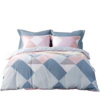 梦洁平美时尚磨绒四件套 嘉当几何