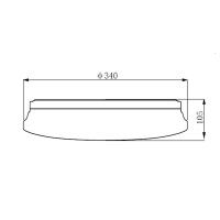 [精选]西顿照明锋芒系列Led吸顶灯 CEX18-03高边白18W 6400K色温 外径340mm 5只价格