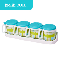 茶花6017DJ点睛4只/组圆形玻璃调味瓶(300ML)颜色随机 1组