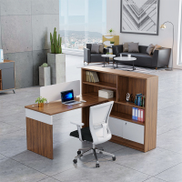 全简办公室职员办公位员工屏风办公桌现代简约带侧柜电脑桌储物侧柜款办公工位单人位