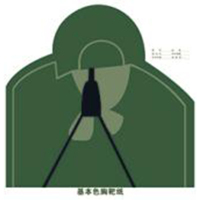 靶纸 训练专用 军训彩印 射击打靶纸 基本色胸环靶 100张/包