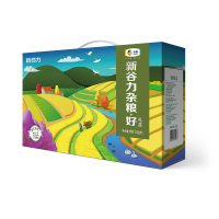 江南世家杂粮新谷力礼盒 红糙米+荞麦+黄豆+玉米糁+糯米+黑米 共2100g 2019145