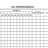 奥一 (自动)售票机零钞补充盘点登记表