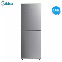 美的(Midea)176升 家用直冷 小型两门 电冰箱 节能静音 双门冰箱 BCD-176M 星际银