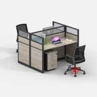 全简职员办公桌办公室职员桌屏风办公桌员工桌电脑桌面对面双人位