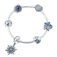 PANDORA潘多拉成品手链 蓝色系列成品套装手链