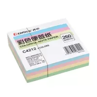 齐心(Comix)C4212便签本子/彩色便签纸/便签本/便条本 4色 94×87mm/260张 单本装