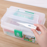 递乐(DiLe) 家庭小药箱收纳盒家用便携塑料加厚放药盒