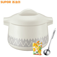 [苏宁]苏泊尔(SUPOR)盖无双砂锅炖锅家用22CM陶瓷煲汤锅砂锅煲汤4.5L明火石锅陶瓷锅炖锅TB45E1