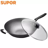 [苏宁]苏泊尔(SUPOR) 炒锅FC32E 精铸富铁锅健康生铁锅32cm 玻璃盖