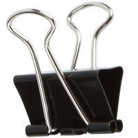 齐心(COMIX)黑色长尾票夹 B3610 6# 15mm 12只/盒 单盒价格 30盒起订